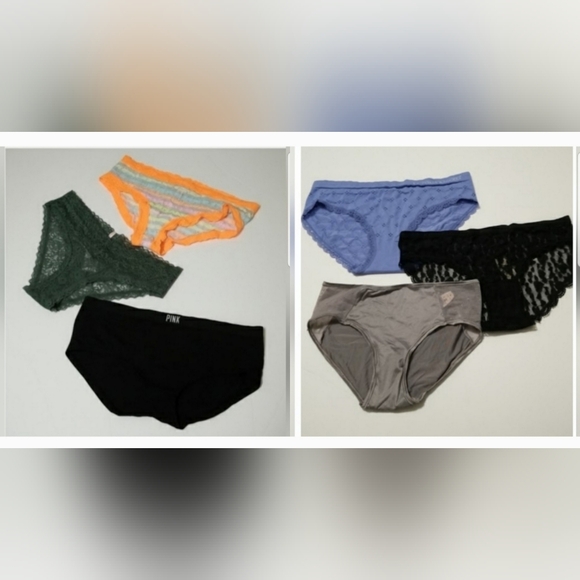 NEW! Victoria's Secret Multicolor Panties Set sz Medium NWT 12.13
